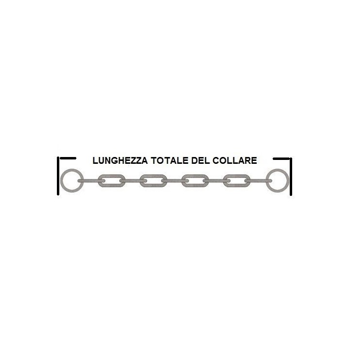 Collare in acciaio inox ovalino