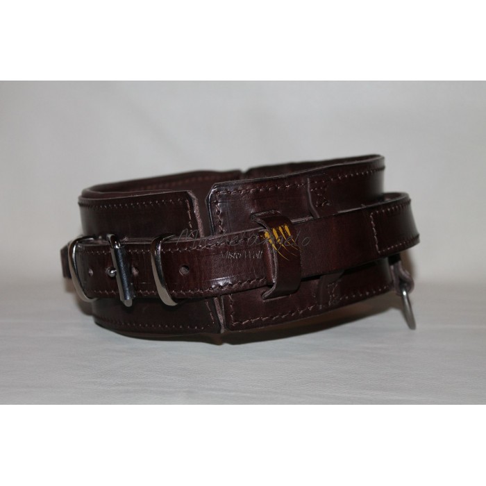 leather collar with retractable handle
