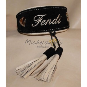 Greyhound collar with name embroidered
