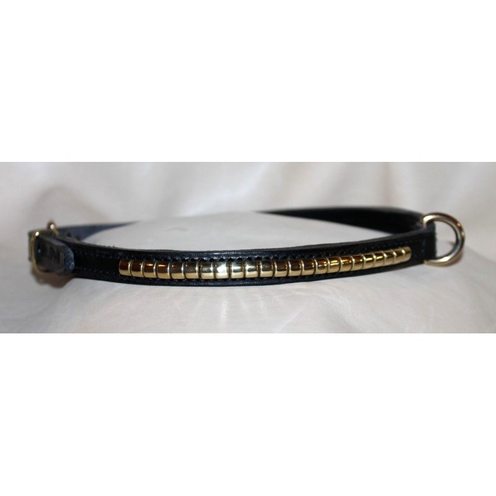 Leather collar show for staffordshire bull terrier