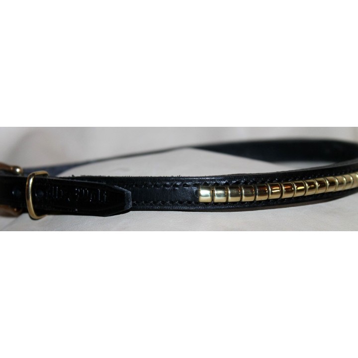 Leather collar show for staffordshire bull terrier