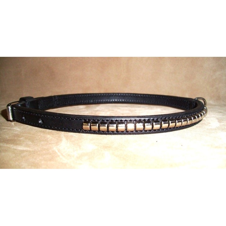 Leather collar show for staffordshire bull terrier