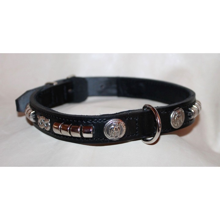 staffordshire bull terrier leather collar