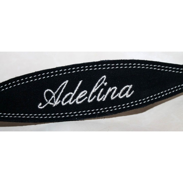 Greyhound collar with name embroidered