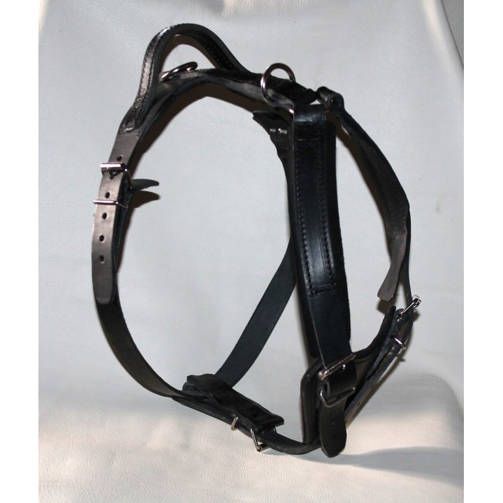 pettorina per cani con triangolo in cuoio