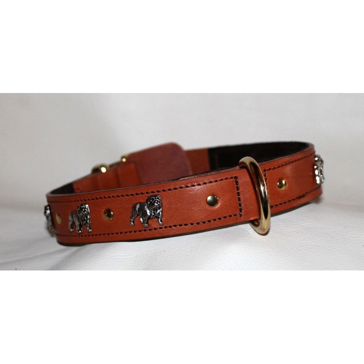 leather collar for english bulldog