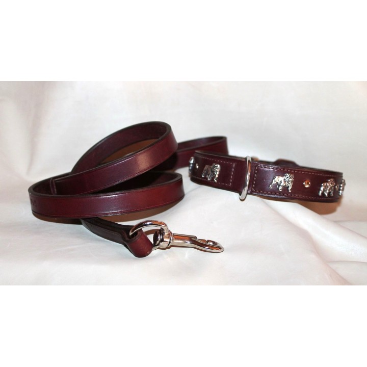 leather collar for english bulldog