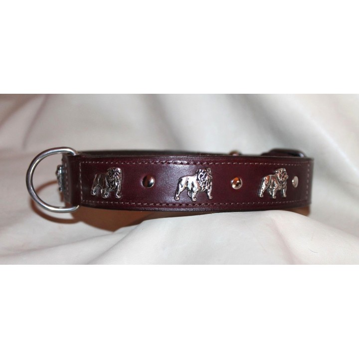 leather collar for english bulldog
