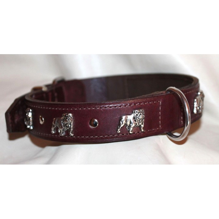 leather collar for english bulldog