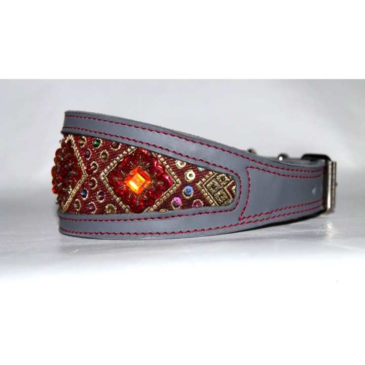 collar genuine leather for greyhound