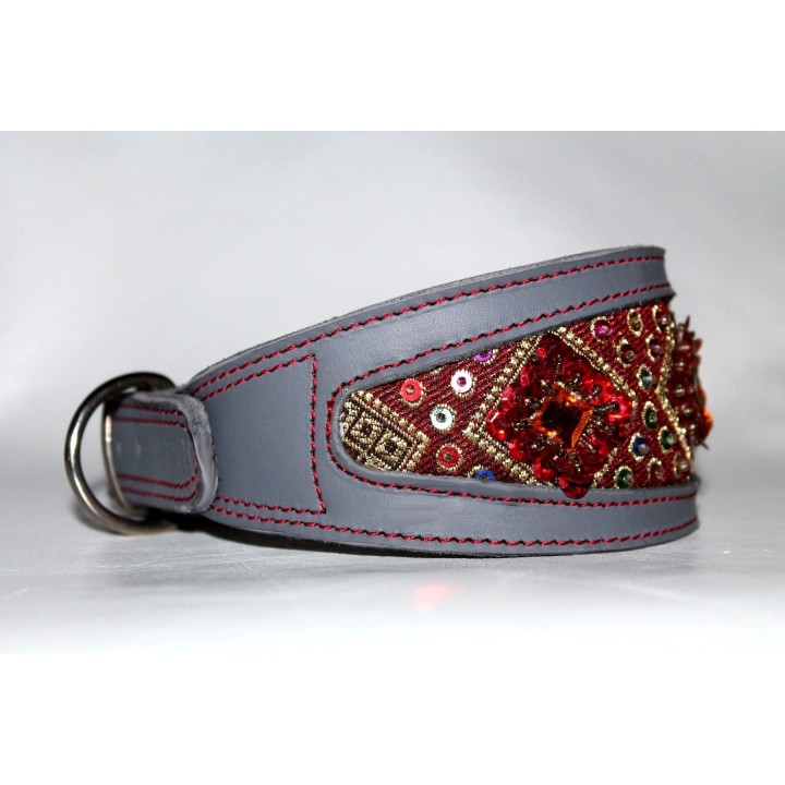 collar genuine leather for greyhound