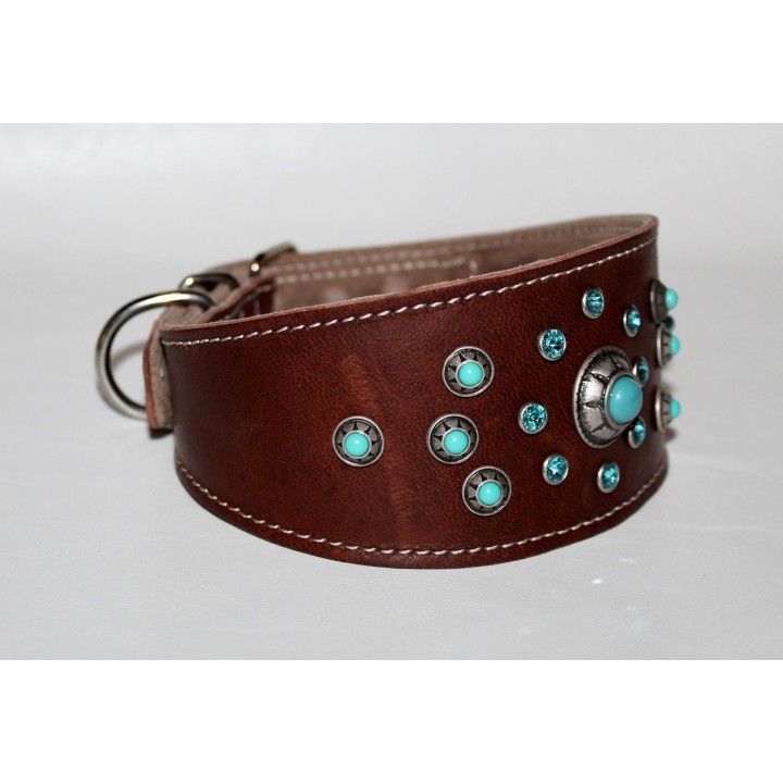 collar genuine leather for greyhound