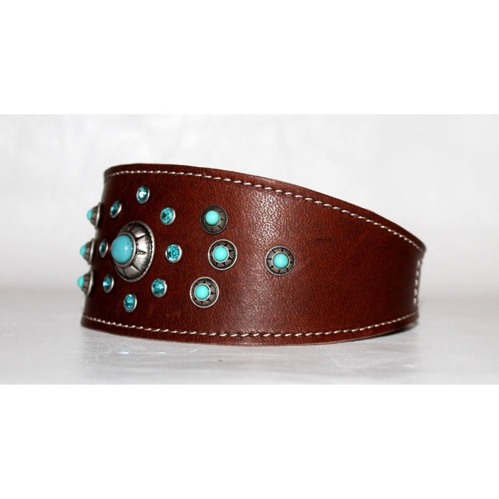 collar genuine leather for greyhound