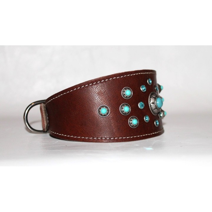 collar genuine leather for greyhound
