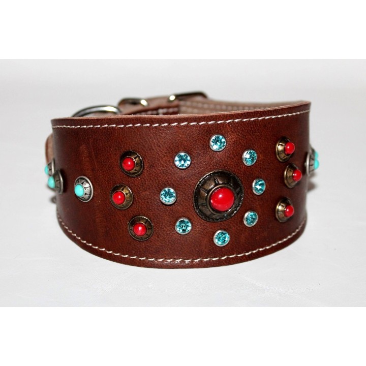 collar genuine leather for greyhound