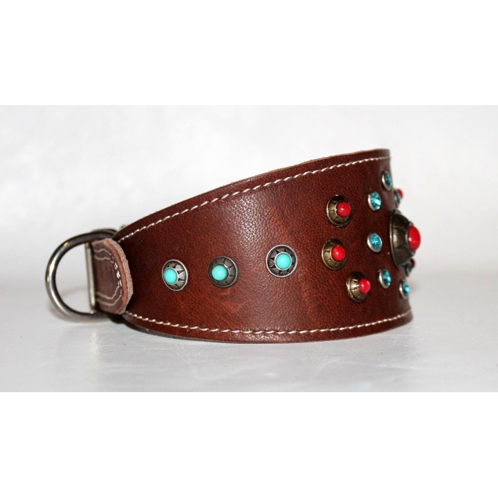collar genuine leather for greyhound
