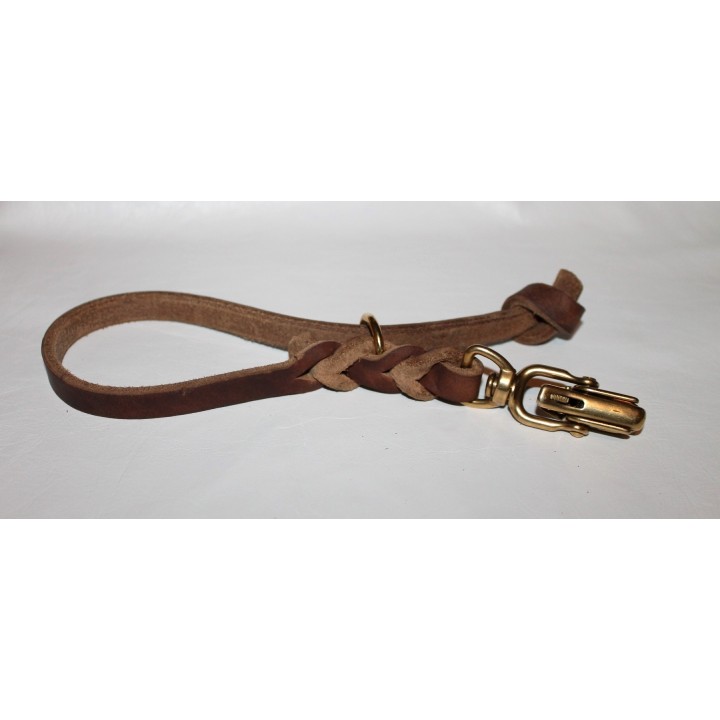 Leather leash handle