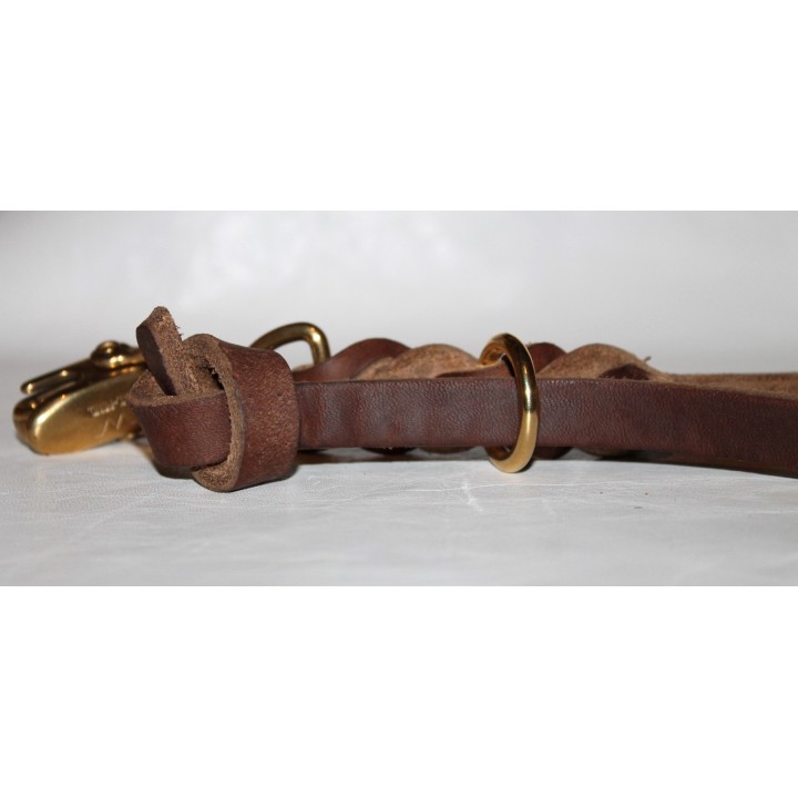 Leather leash handle