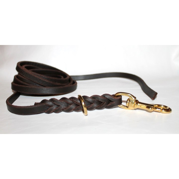 Leather long leash