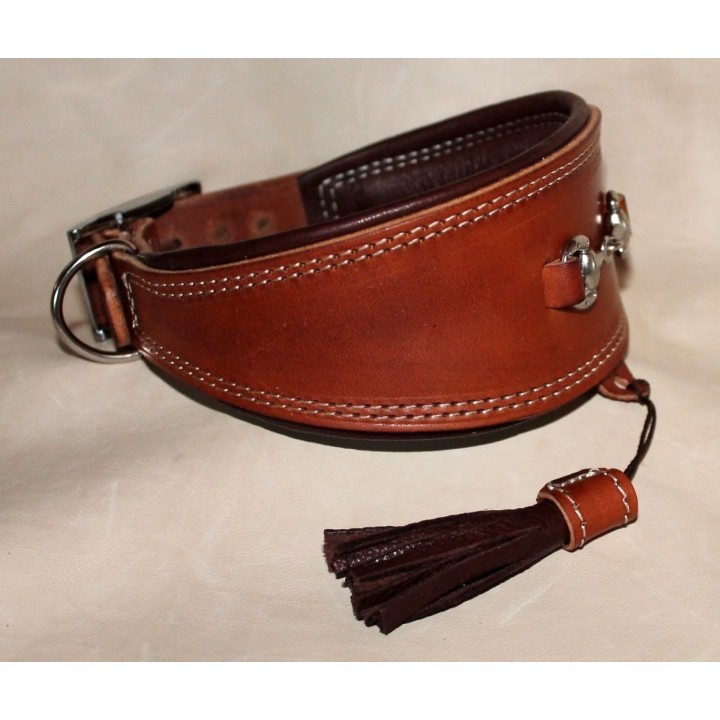 collar genuine leather for greyhound