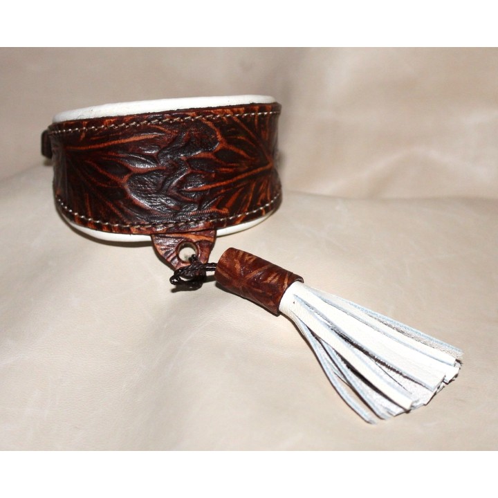 collar genuine leather for greyhound