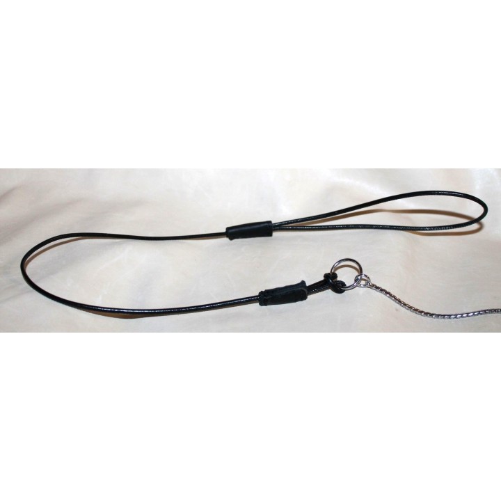 Leather leash whith loop for dog show