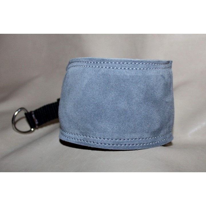 leather collar with maryingala for galgo