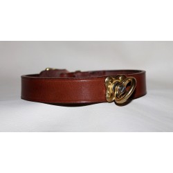 Collar in leather with pulley
