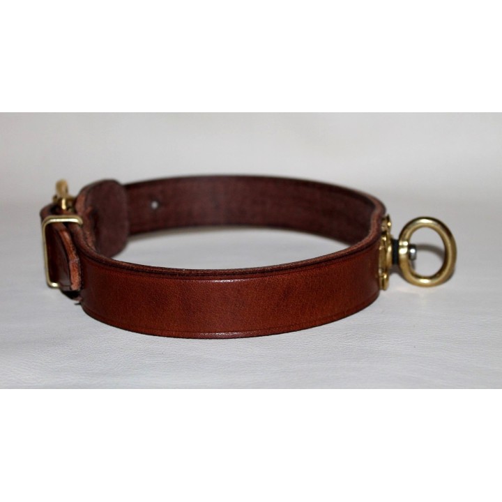 Collar in leather with pulley