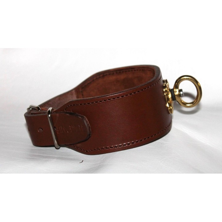 Collar in leather with pulley