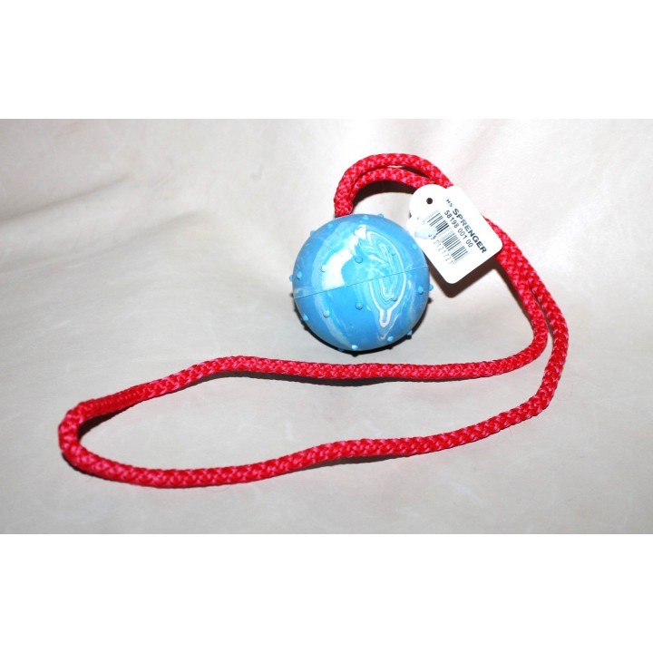 Medium rubber ball with rope