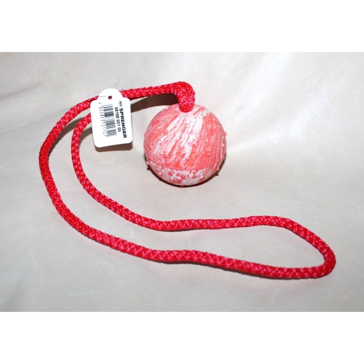 Medium rubber ball with rope