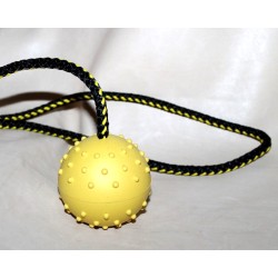 Medium rubber ball with rope