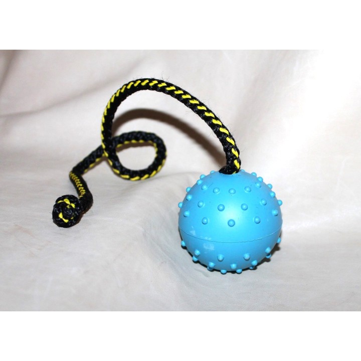 Medium rubber ball with rope