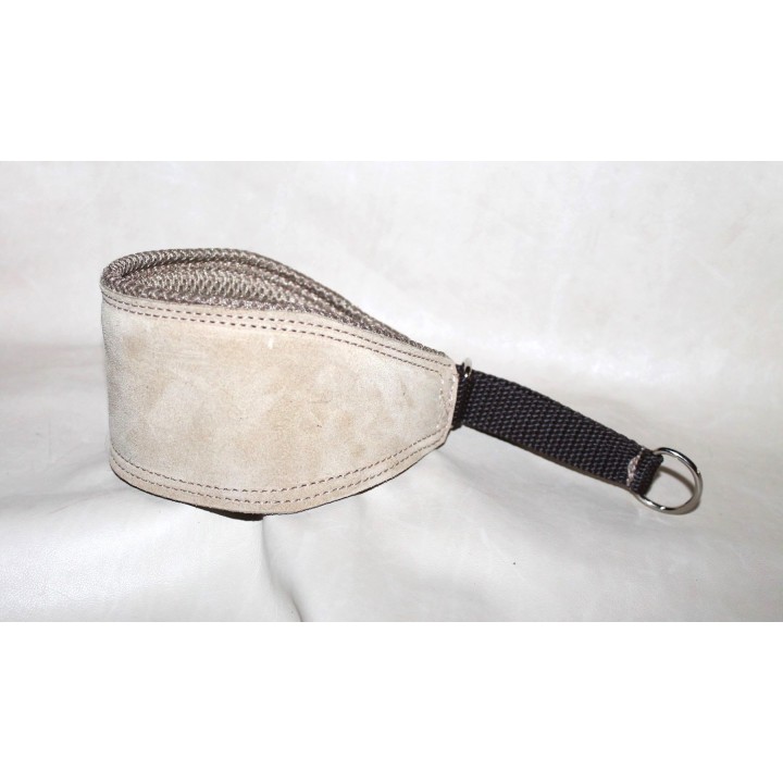 leather collar with maryingala for galgo