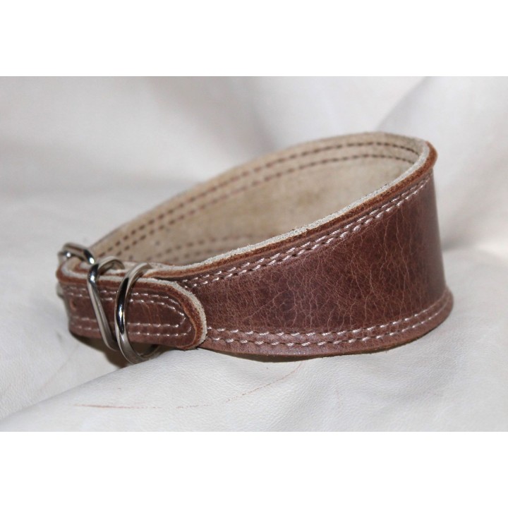 collar genuine leather for whippet