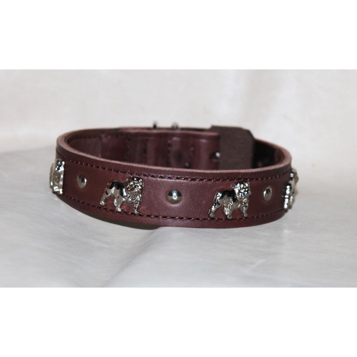 leather collar for english bulldog