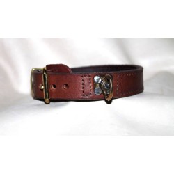 Collar in leather with pulley
